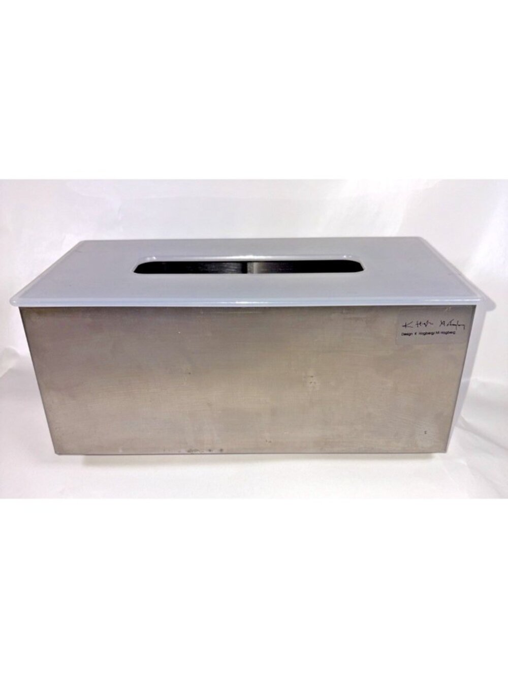 IKEA Hagberg Stainless Steel Plastic Lid Tissue Box Holder 400.621.09 1999